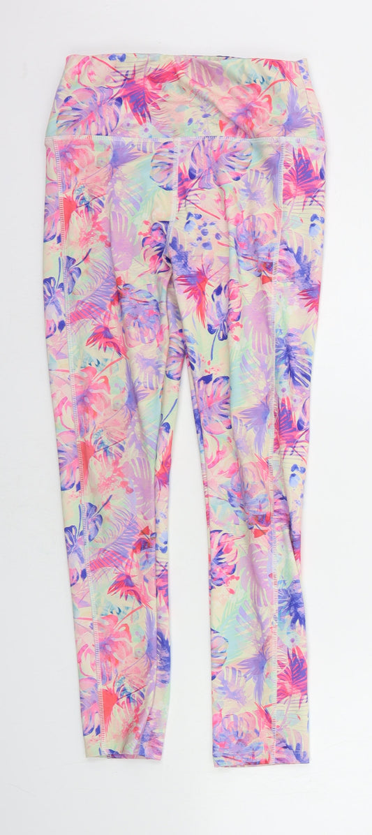 NEXT Girls Pink Floral  Jegging Trousers Size 10 Years