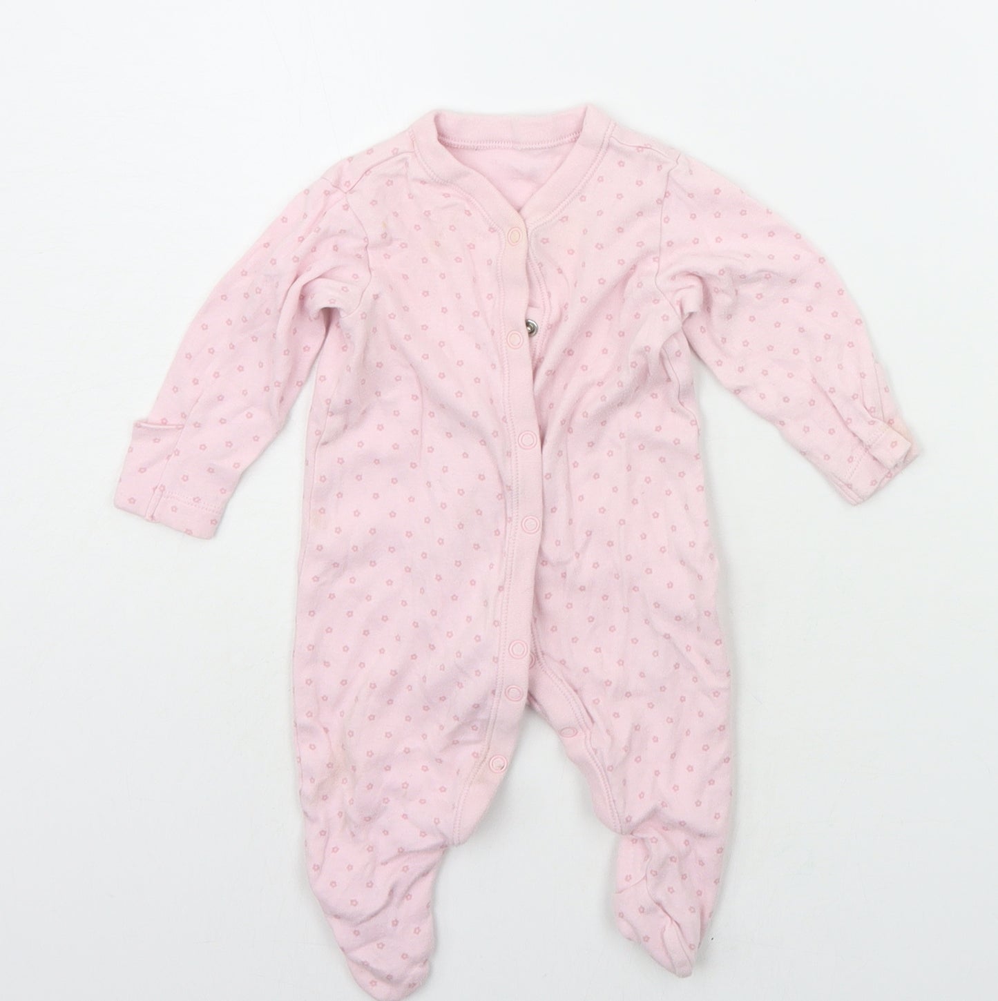 Nutmeg Baby Pink Geometric  Babygrow One-Piece Size 0-3 Months