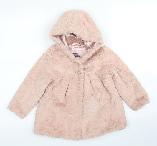 TU Girls Pink   Pea Coat Coat Size 2 Years