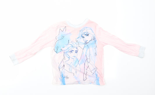 Disney Girls Pink Solid   Pyjama Top Size 5-6 Years  - Frozen II Anna & Elsa