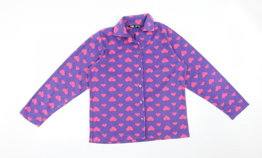 SELENA Womens Multicoloured Solid   Pyjama Top Size 12  - HEARTS