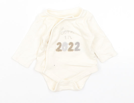George Baby Ivory   Romper One-Piece Size Newborn  - Born in 2022