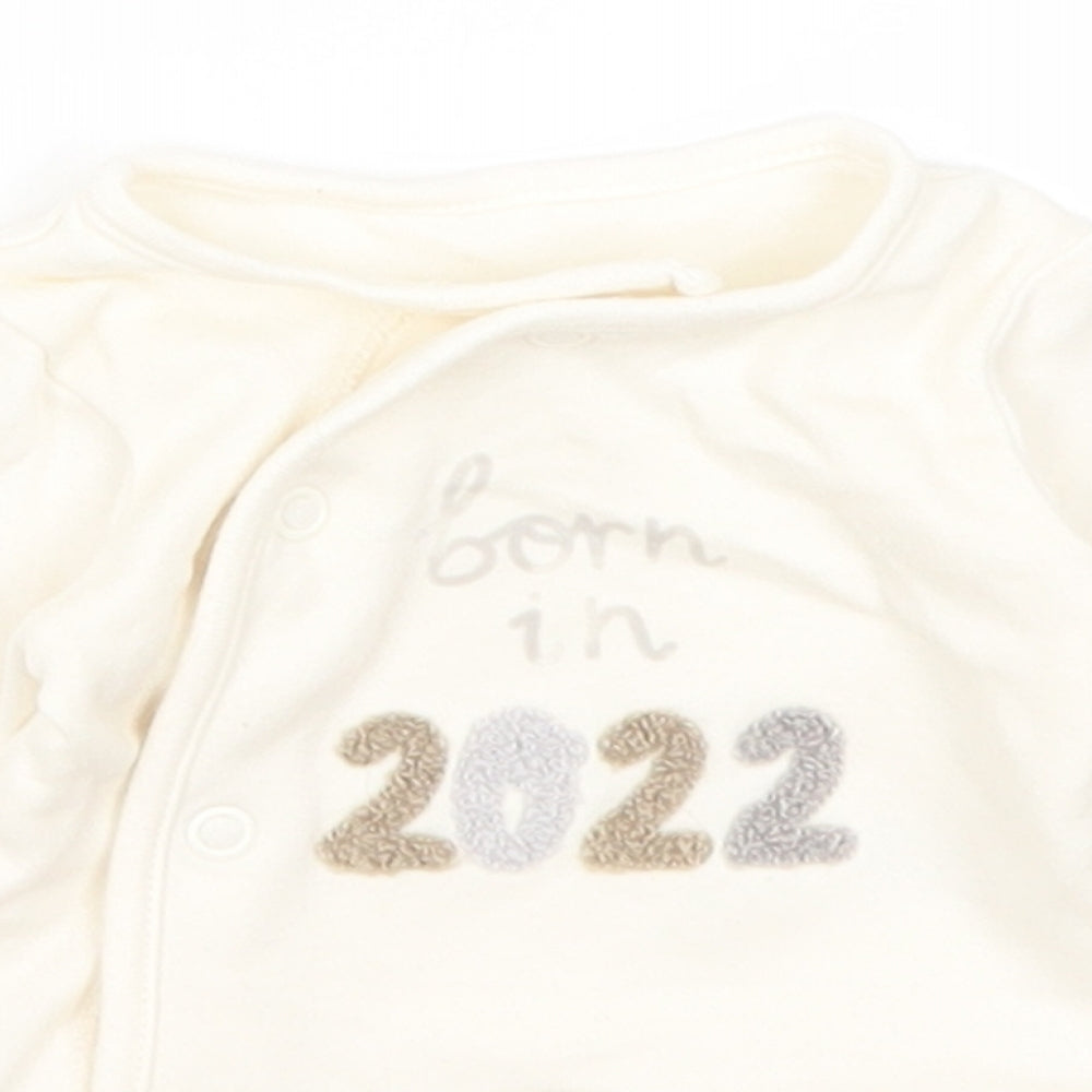 George Baby Ivory   Romper One-Piece Size Newborn  - Born in 2022