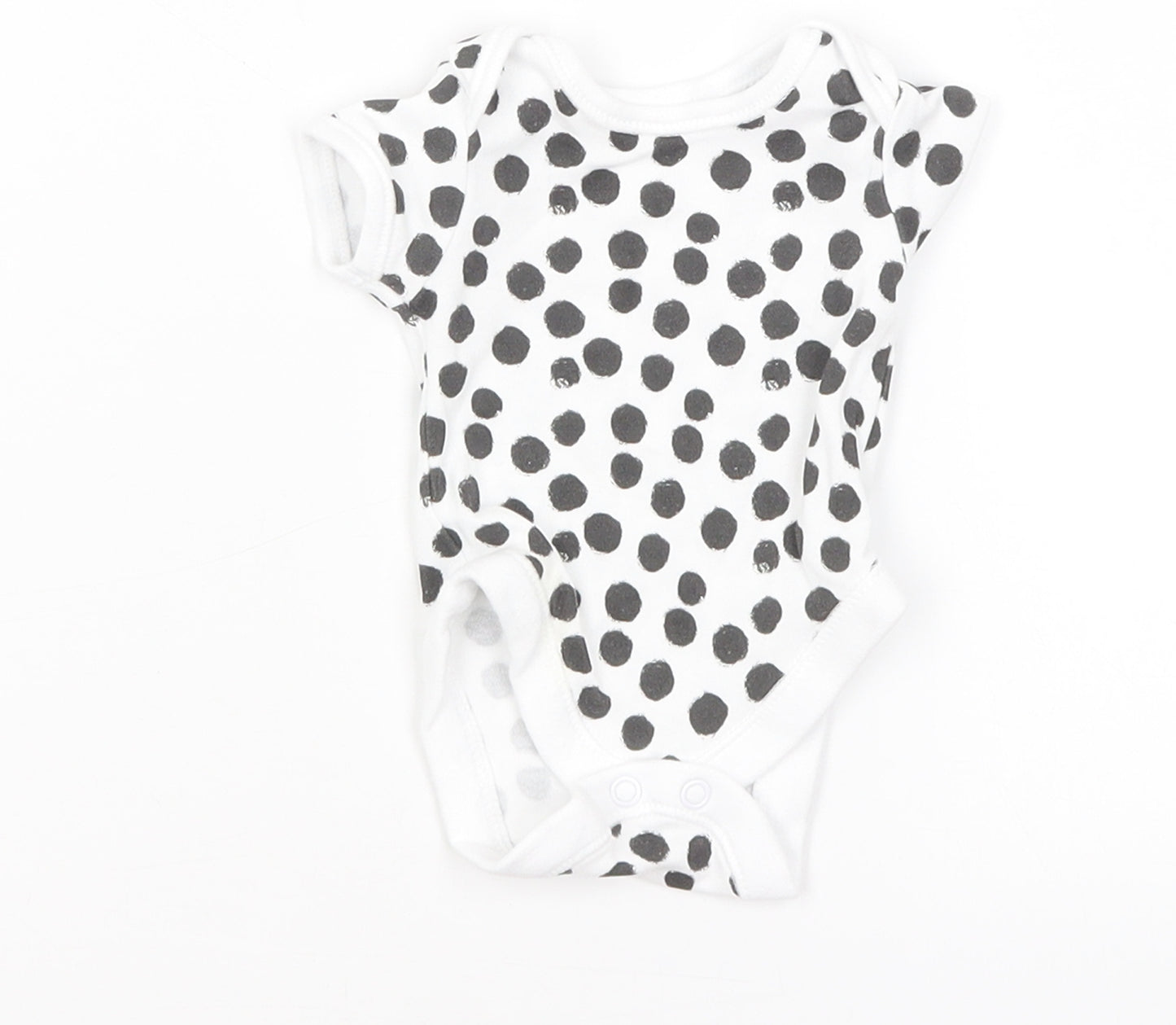 George Baby White Polka Dot  Romper One-Piece Size Newborn