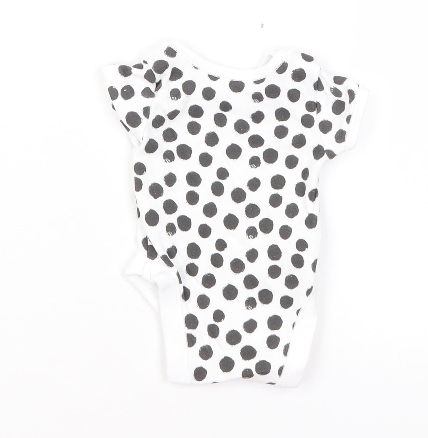 George Baby White Polka Dot  Romper One-Piece Size Newborn