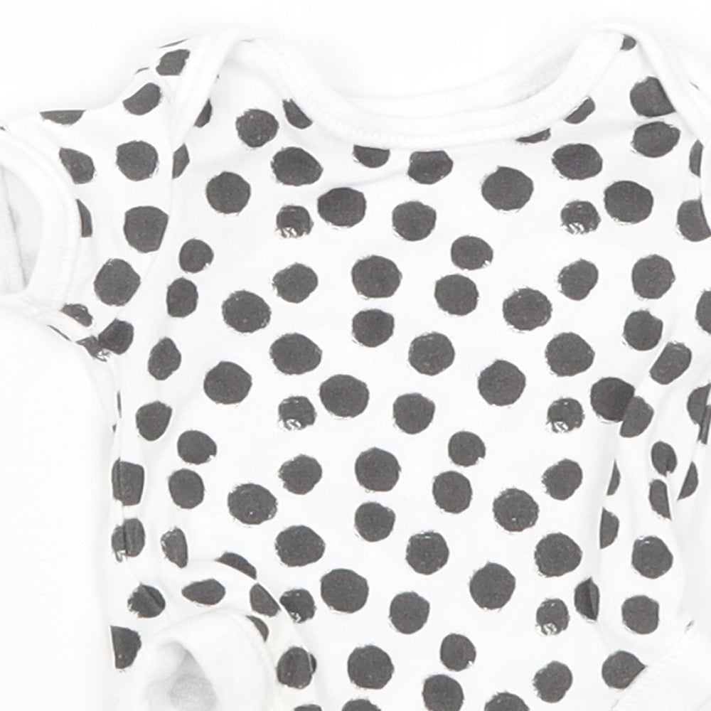 George Baby White Polka Dot  Romper One-Piece Size Newborn