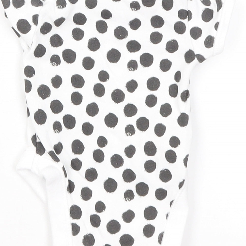 George Baby White Polka Dot  Romper One-Piece Size Newborn