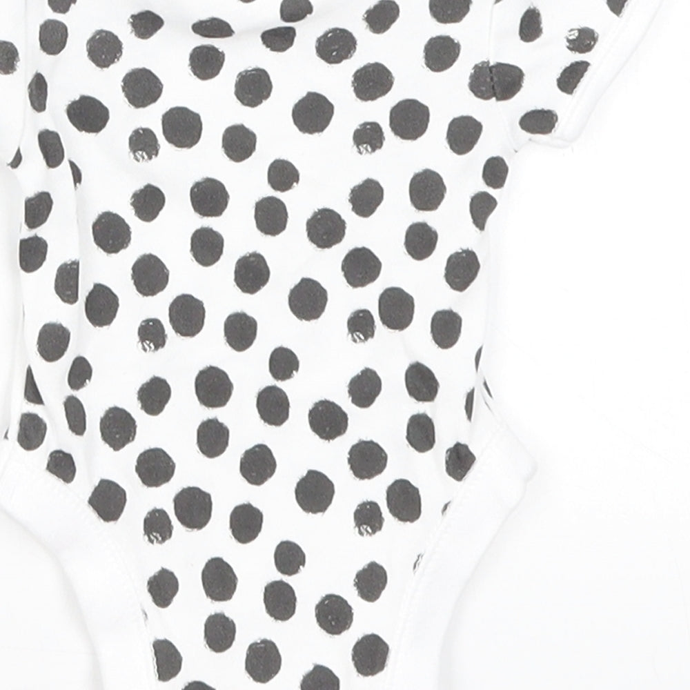 George Baby White Polka Dot  Romper One-Piece Size Newborn