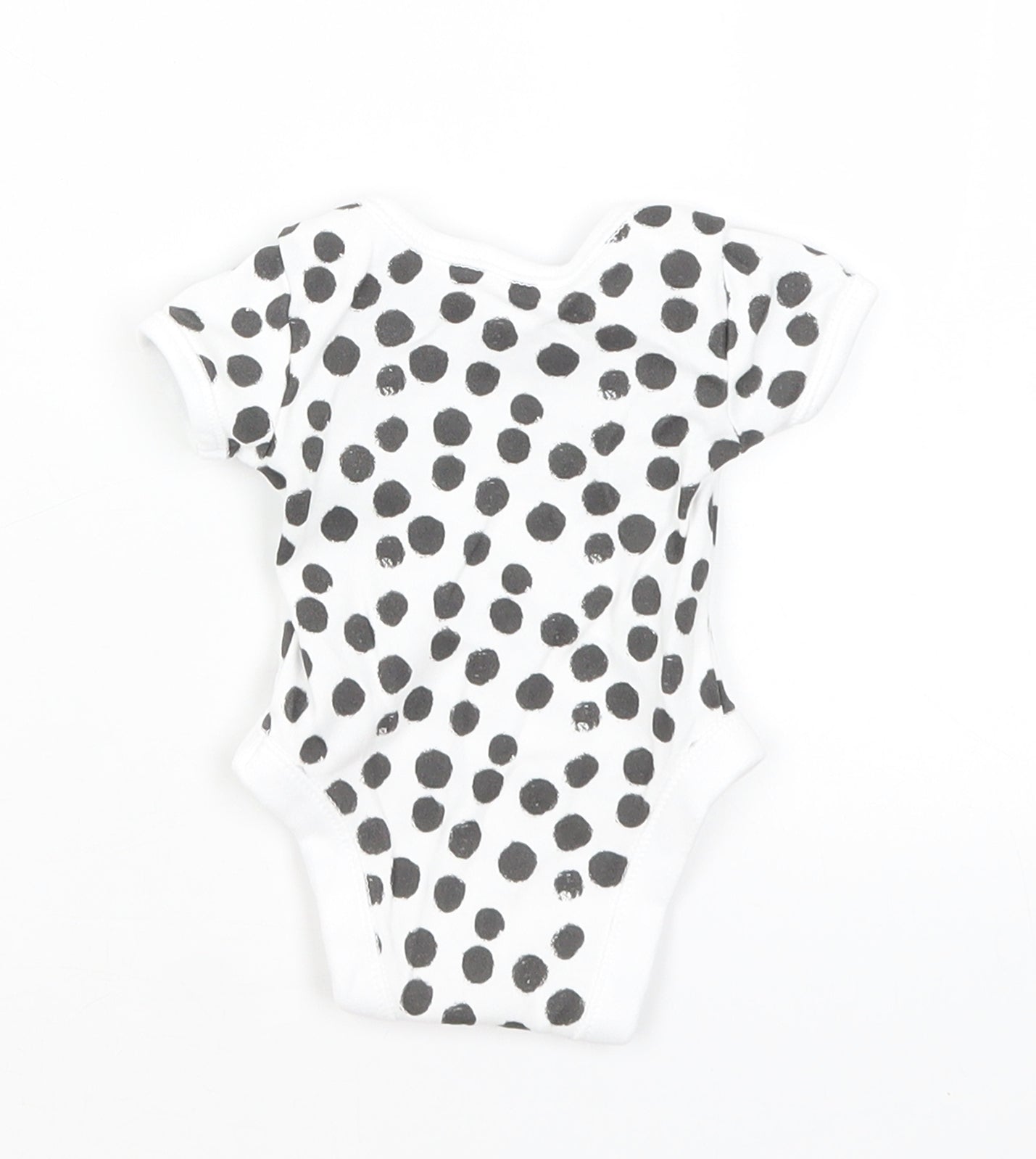 George Baby White Polka Dot  Romper One-Piece Size Newborn