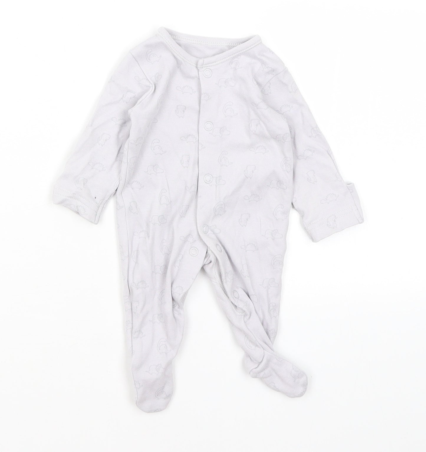 George Baby Grey   Romper One-Piece Size Newborn  - Dinosaurs