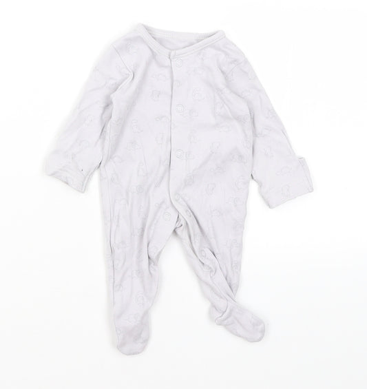 George Baby Grey   Romper One-Piece Size Newborn  - Dinosaurs