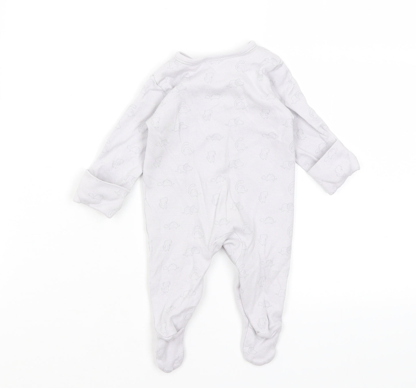 George Baby Grey   Romper One-Piece Size Newborn  - Dinosaurs