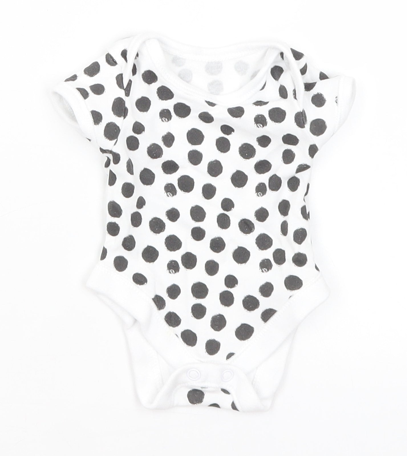 George Baby White Polka Dot  Romper One-Piece Size Newborn