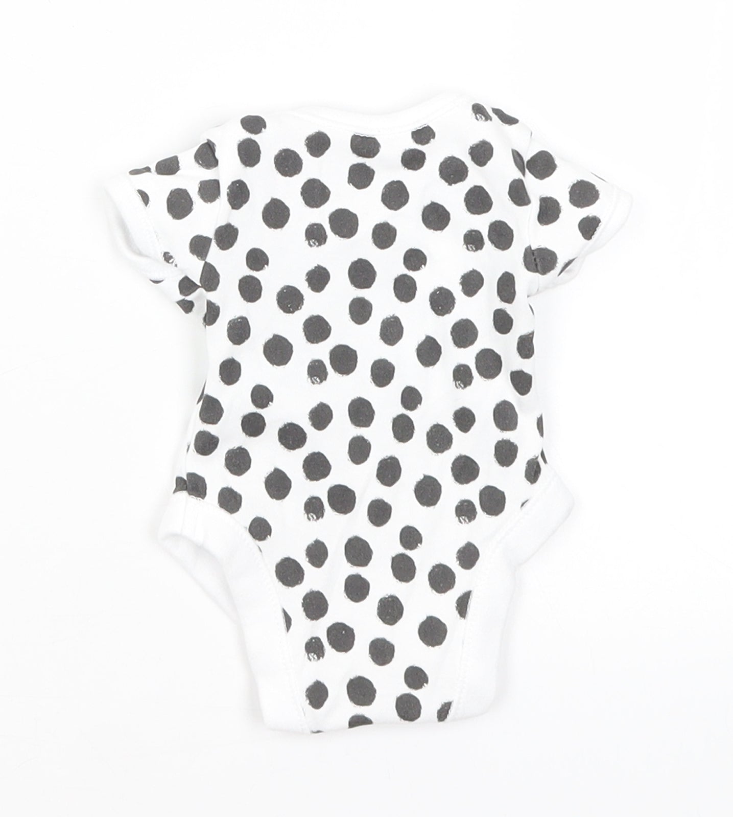 George Baby White Polka Dot  Romper One-Piece Size Newborn