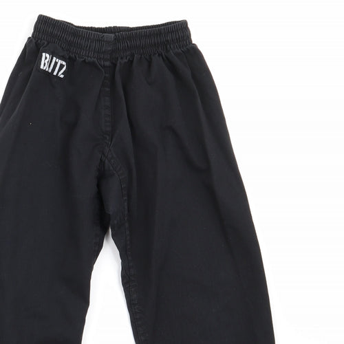 Blitz Boys Black  Canvas Chino Trousers Size 5 Years
