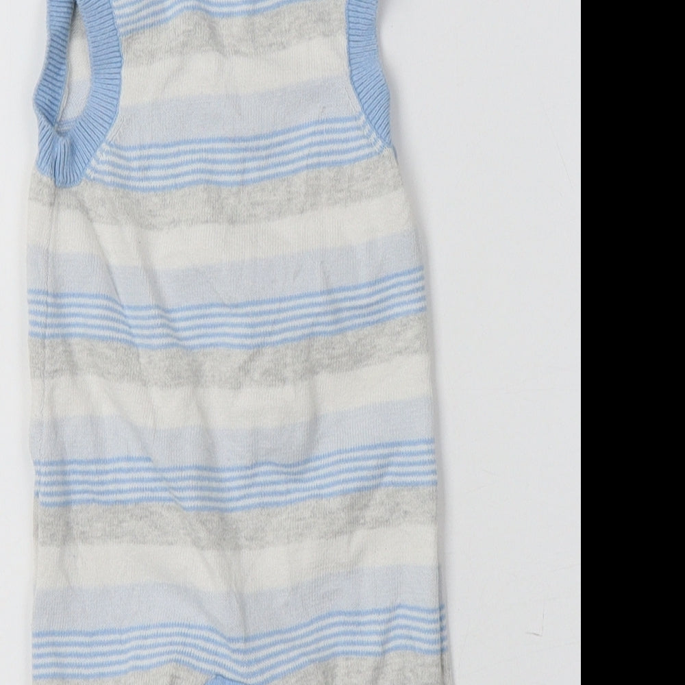 Mothercare Baby Blue Striped  Babygrow One-Piece Size 0-3 Months