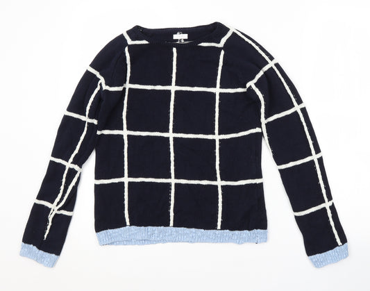 NEXT Boys Blue Check  Pullover Jumper Size 13 Years