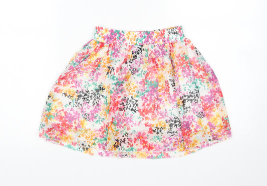 TU Girls Multicoloured Floral  A-Line Skirt Size 7 Years