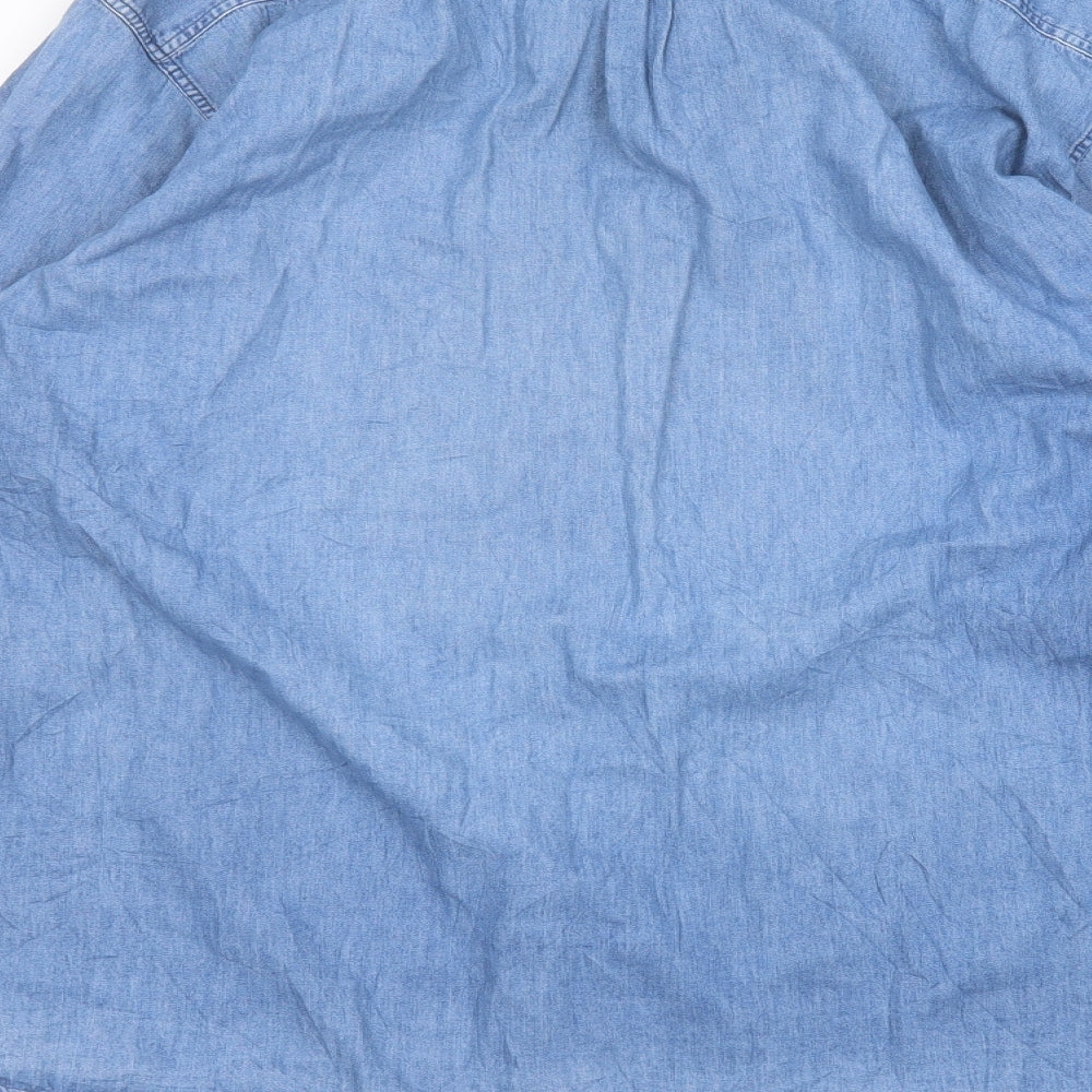SANGAN Mens Blue    Dress Shirt Size M