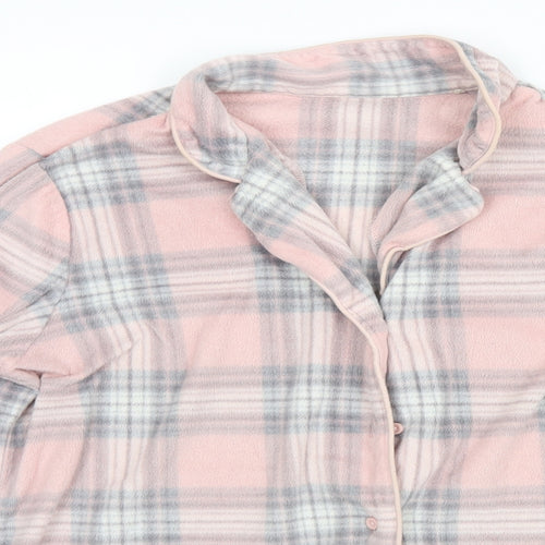 Marks and Spencer Womens Pink Plaid Polyester Top Pyjama Top Size 12
