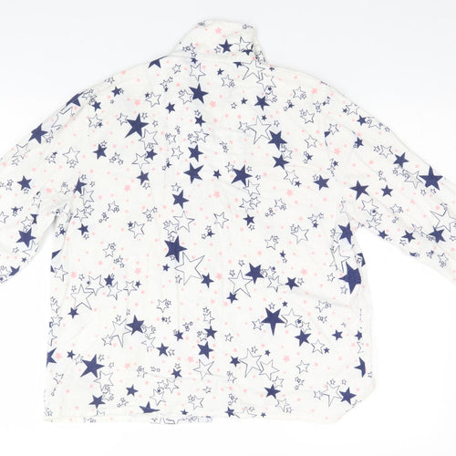 foxbury Womens White Geometric Cotton Top Pyjama Top Size 12   - Stars