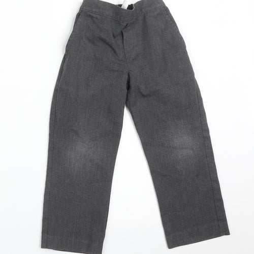 SCHOOLWEAR Boys Grey  Polyester Dress Pants Trousers Size 4 Years  Regular
