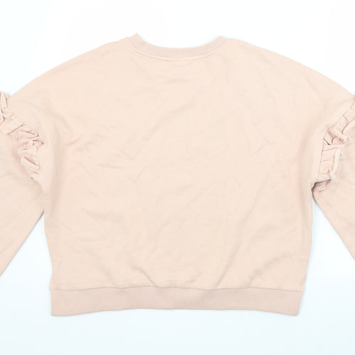 Urban Classics Womens Pink  Cotton Pullover Sweatshirt Size L