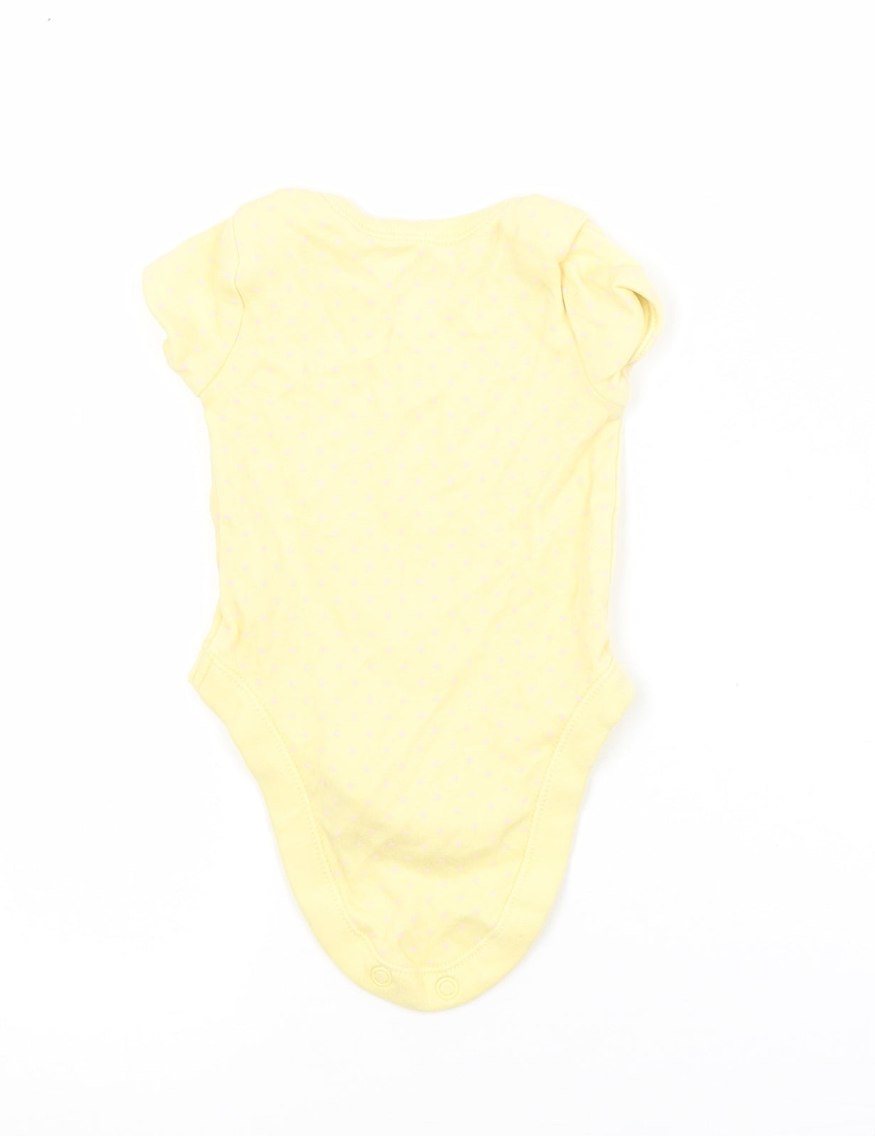 George Baby Yellow Spotted Cotton Babygrow One-Piece Size 0-3 Months