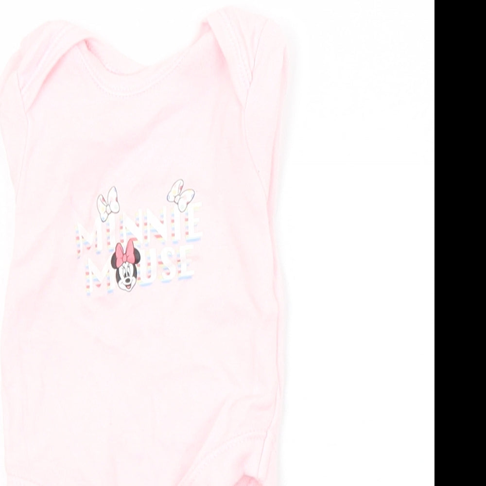 George Baby Pink  Cotton Babygrow One-Piece Size 0-3 Months   - MINNIE MOUSE