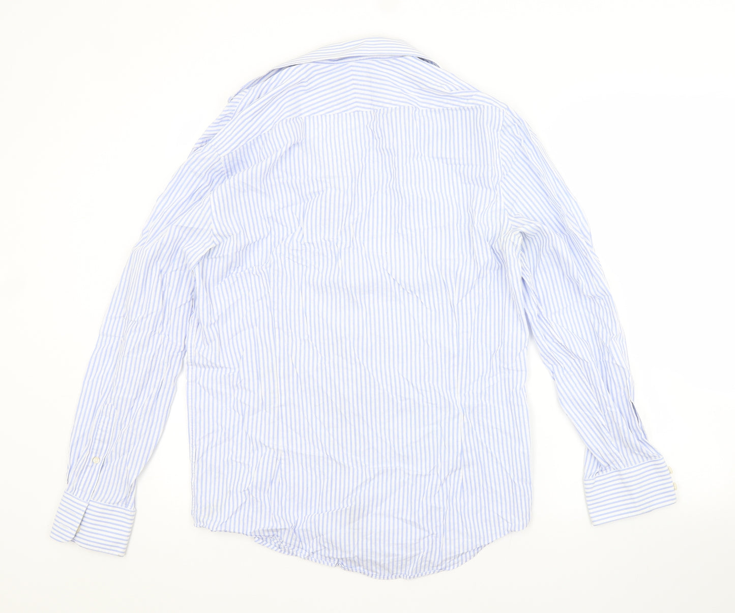 OSBORNE Mens Blue Striped   Dress Shirt Size 15.5 Collared