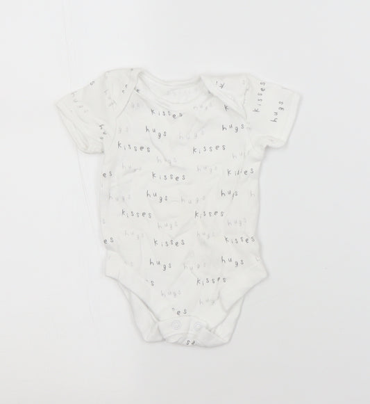 George Baby White Spotted Cotton Babygrow One-Piece Size 0-3 Months