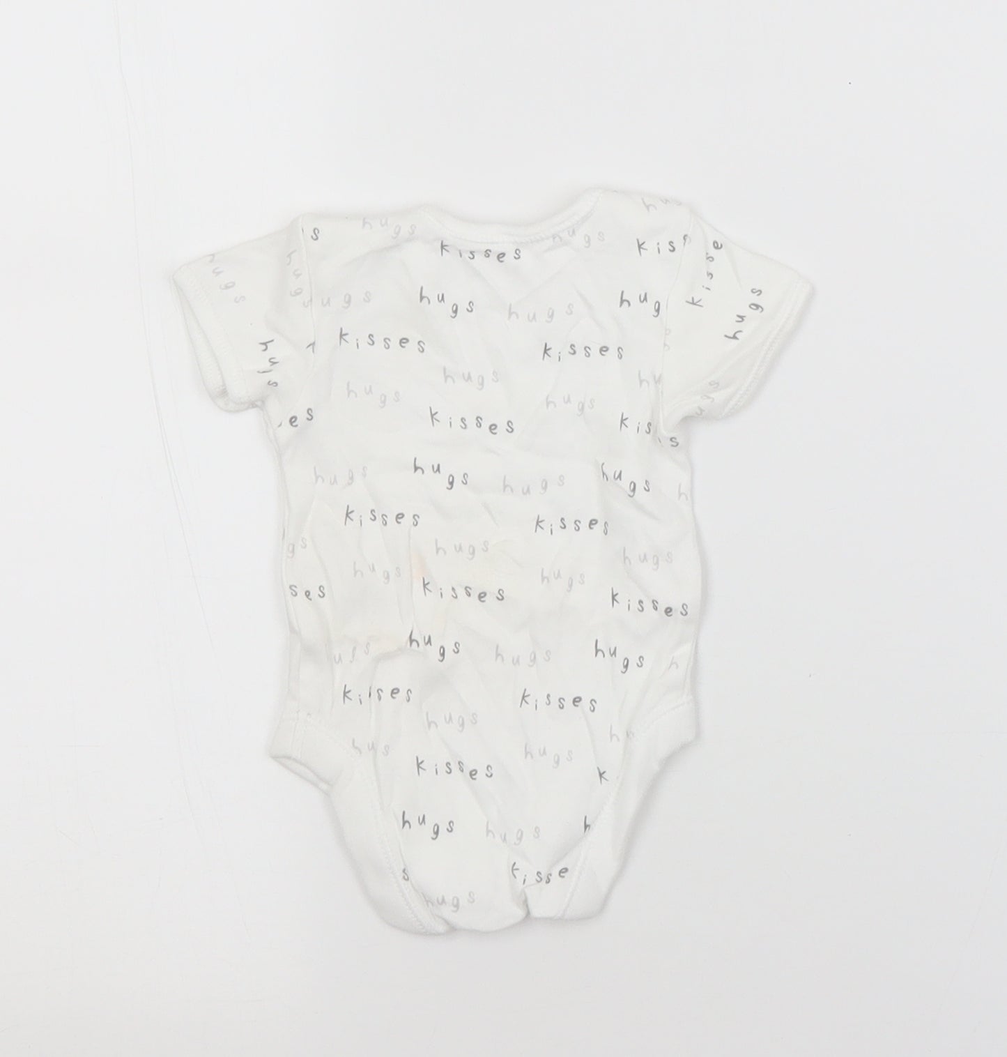 George Baby White Spotted Cotton Babygrow One-Piece Size 0-3 Months