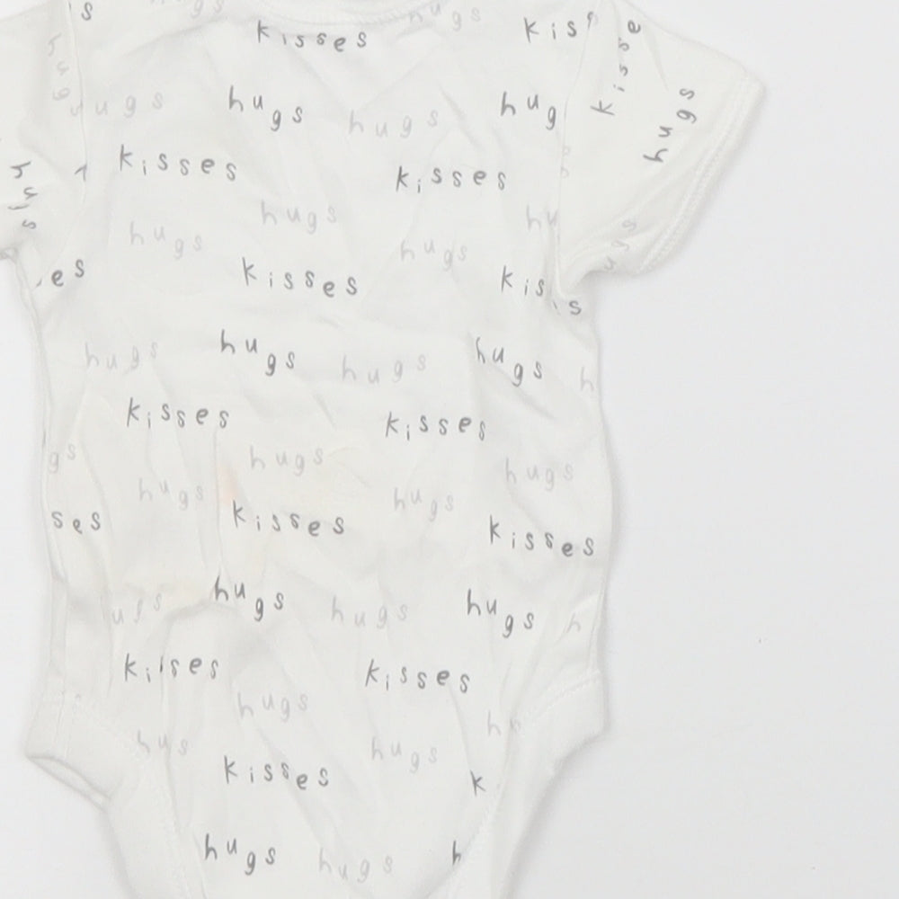 George Baby White Spotted Cotton Babygrow One-Piece Size 0-3 Months