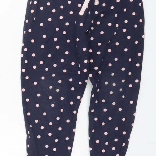 George Girls Blue Polka Dot Cotton  Pyjama Pants Size 3-4 Years