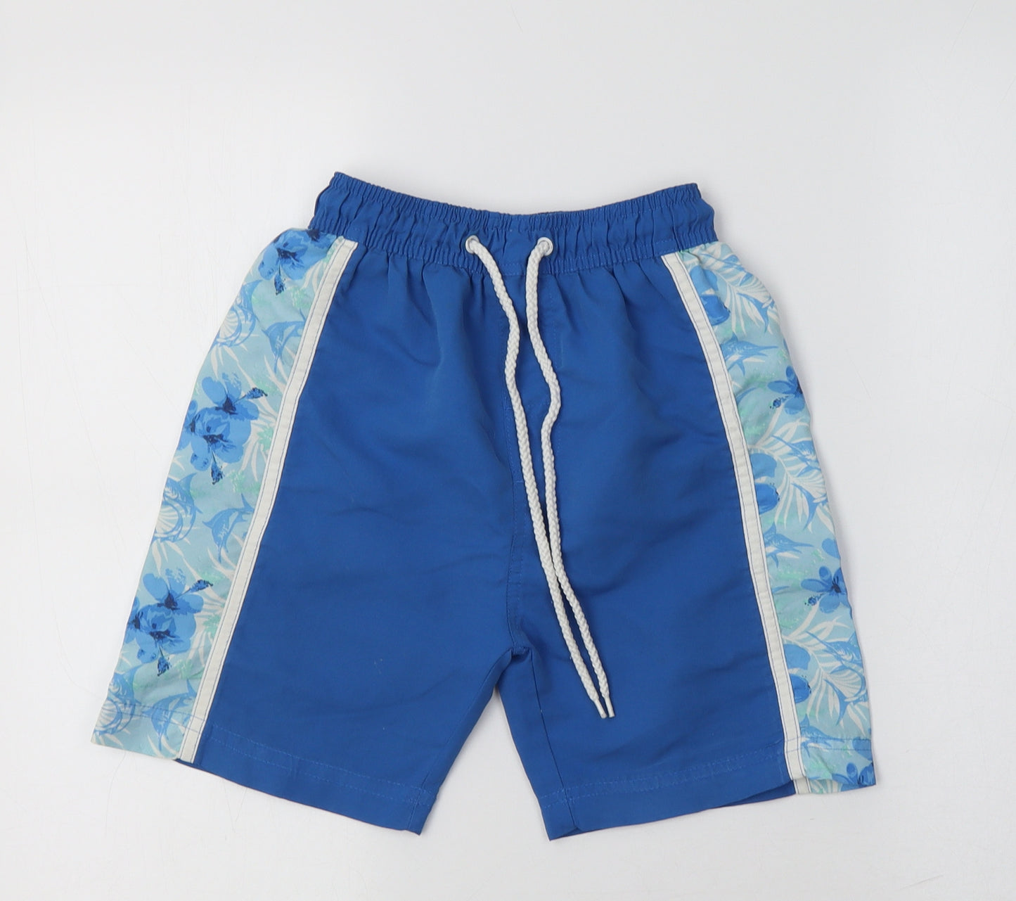 Cargo Bay Boys Blue Floral Polyester Bermuda Shorts Size 5-6 Years  Regular