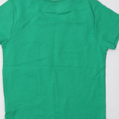 Mojang Girls Green  Cotton Basic T-Shirt Size 7-8 Years Crew Neck  - Minecraft