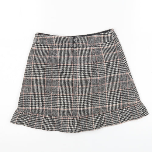 F&F Girls Multicoloured Check Polyester Mini Skirt Size 6-7 Years  Regular