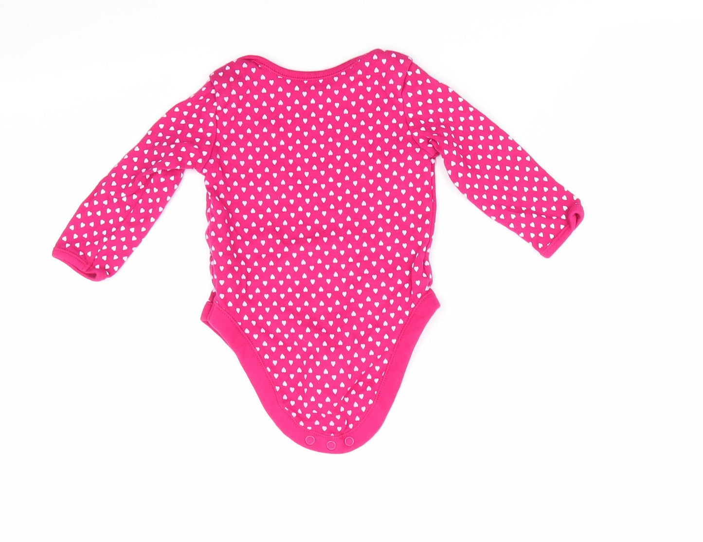 George Girls Pink Polka Dot Cotton Romper One-Piece Size 6-9 Months   - Polka Hearts