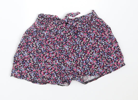 Primark Girls Multicoloured Floral Cotton  Shorts Size 2-3 Years  Regular