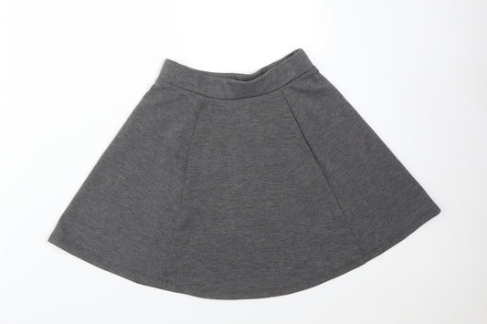 George Girls Grey  Polyester Skater Skirt Size 8-9 Years  Regular