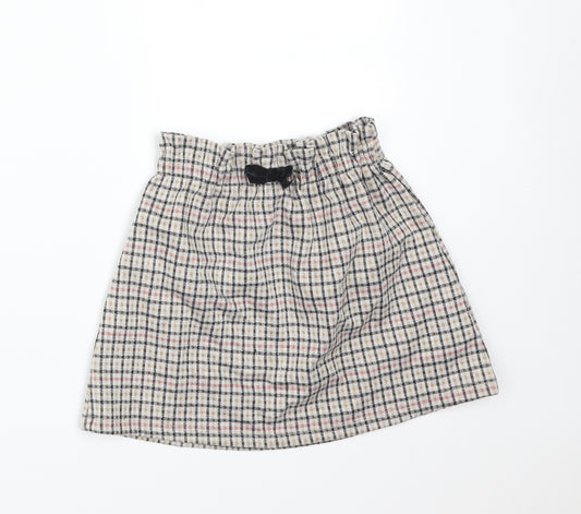 Primark Girls Multicoloured Check Polyester Straight & Pencil Skirt Size 3-4 Years  Regular