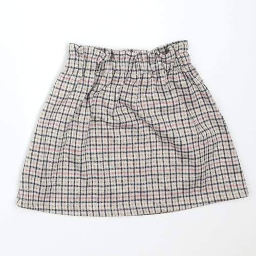 Primark Girls Multicoloured Check Polyester Straight & Pencil Skirt Size 3-4 Years  Regular