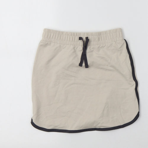 George Girls Beige  Cotton Cargo Skirt Size 8-9 Years  Regular