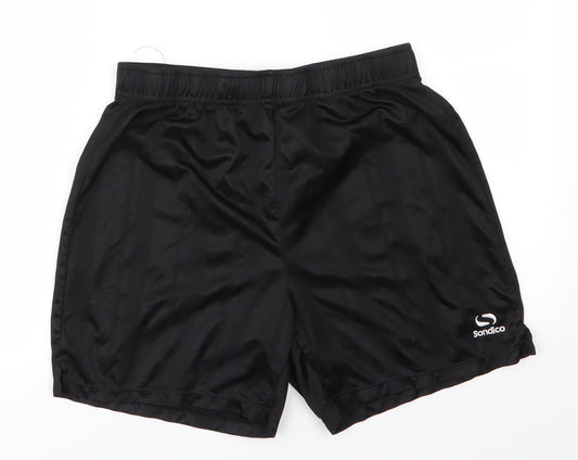 Sondico Mens Black Striped  Sweat Shorts Size S  Regular