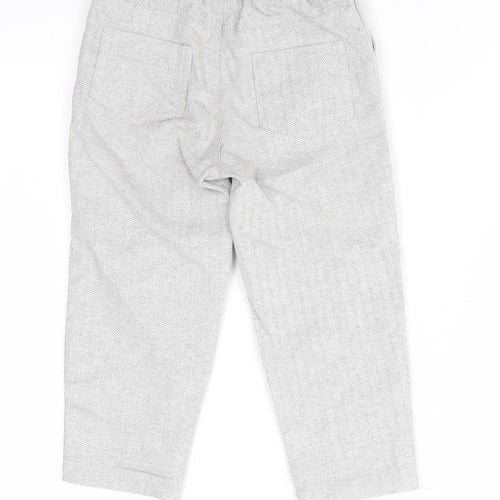 Preworn Boys Grey Herringbone  Dress Pants Trousers Size 3 Years  Regular  - Grey Green