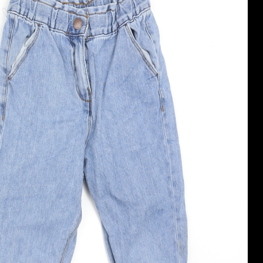 NEXT Girls Blue  Cotton Straight Jeans Size 7 Years  Regular
