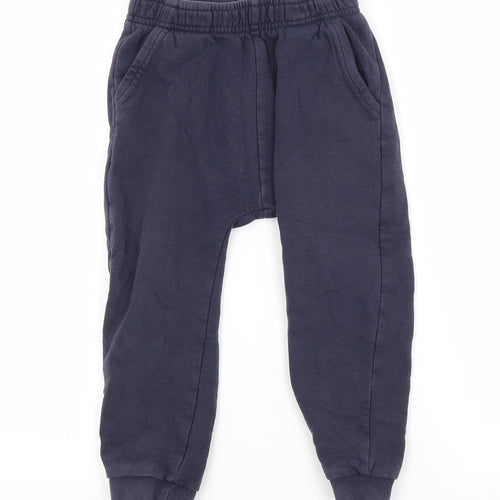 George Boys Blue  Cotton Sweatpants Trousers Size 3-4 Years  Regular