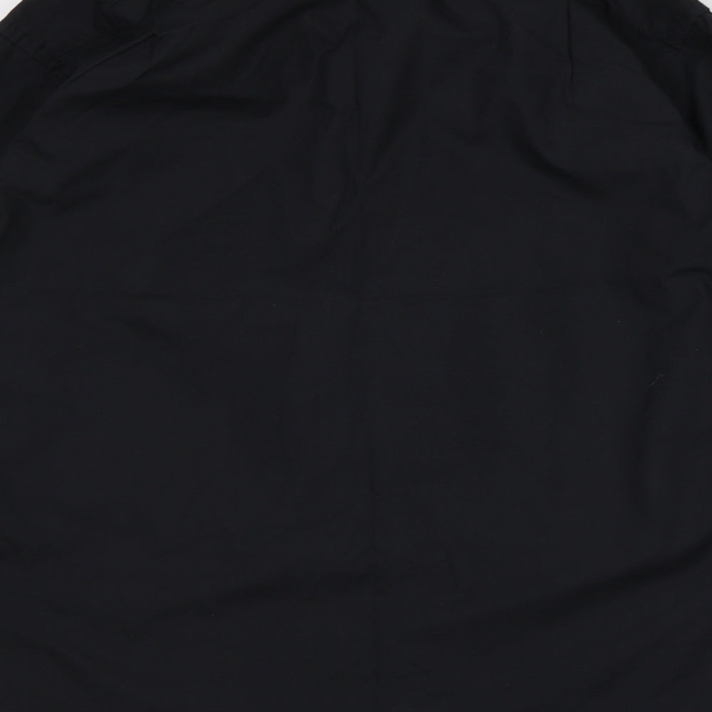 BHS Mens Black  Polyester  Dress Shirt Size 15.5 Collared