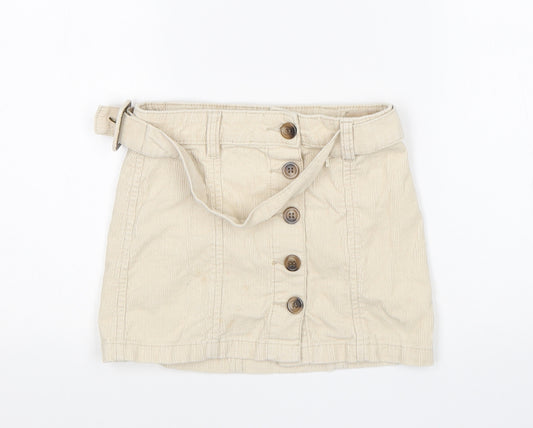 George Girls Beige  Cotton Straight & Pencil Skirt Size 5-6 Years  Regular