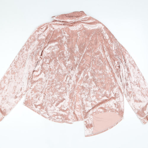 Ladies Originals Womens Pink Solid Polyester Top Pyjama Top Size 12